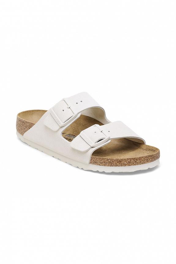 Birkenstock Arizona Suede Leather Antique White