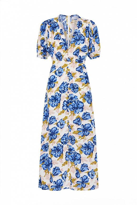 Faithfull The Brand Bellavista Midi Dress Isadora Floral Navy