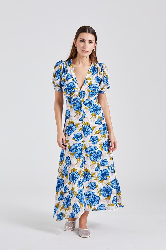 Faithfull The Brand Bellavista Midi Dress Isadora Floral Navy