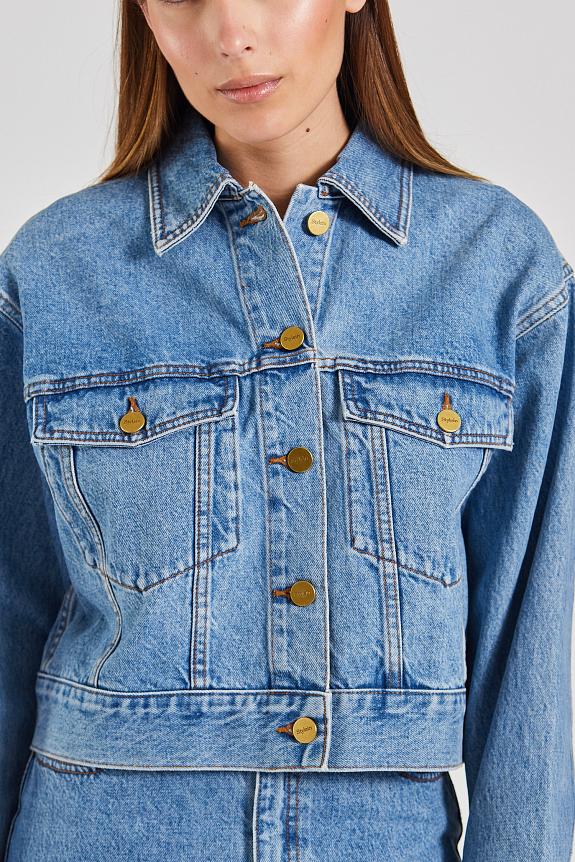 Stylein Kirsten Cropped Denim Jacket Vintage Blue 
